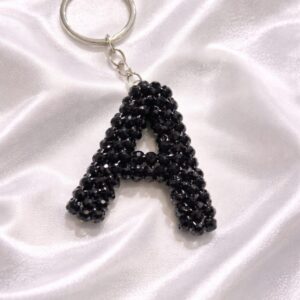 Alphabet Crystal Beaded Keychain