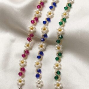 Flower beaded bracelet
