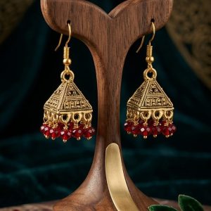 Red Beaded Earrings